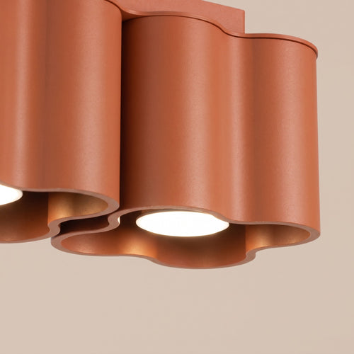 Sollux Lighting Plafondlamp OVIO 2 rode oker GU10 - 24,5x12x12cm