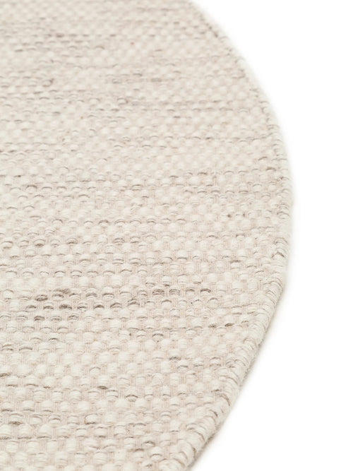 benuta wollen vloerkleed Rocco - crème - ø 100 cm