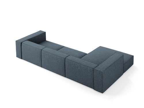 Cosmopolitan Design linker hoekbank Arendal 4-zits, chenille, koningsblauw - 166x284x70cm