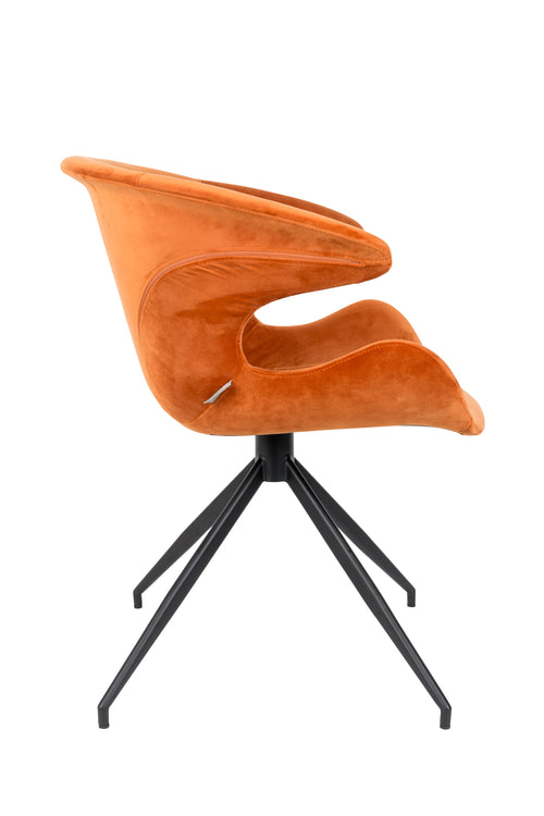 Zuiver Mia Eetkamerstoelen met armleuning Oranje - Set van 2 - vtwonen shop