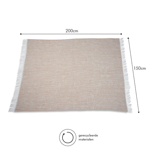 Atmooz plaid Misty - naturel - 150 x 200 cm