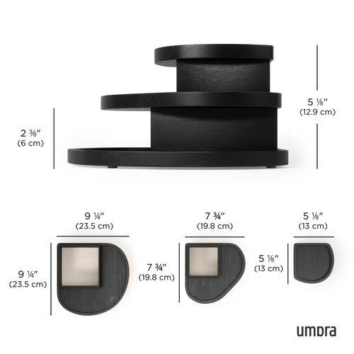 Umbra opbergdoos Cove - 23 x 23 x 13 cm - zwart