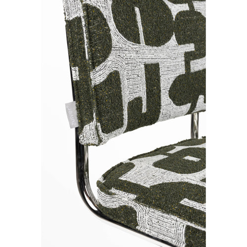Zuiver Ridge Kink Deco Symbols Eetkamerstoelen Groen - Set van 2