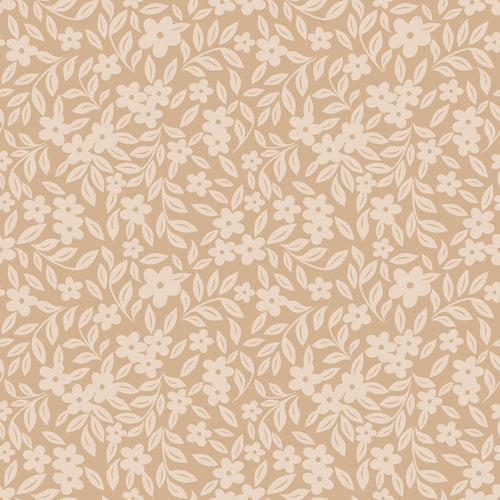 ESTAhome behang bloemetjes warm beige - 50 x 900 cm - 131444 - vtwonen shop