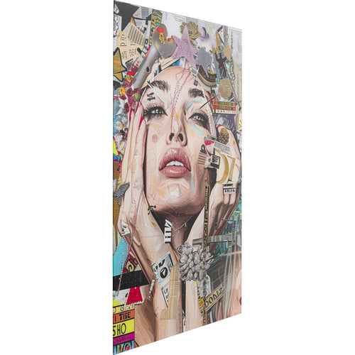 Kare Design Wandfoto artistieke vrouw tegenover 80x120cm