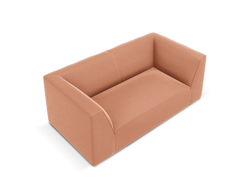Micadoni Bank Ruby 2-zits, flueel, roze - 93x174x69cm