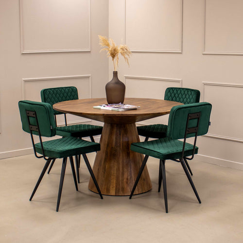 Kick eettafel Joe - 120cm - Bruin