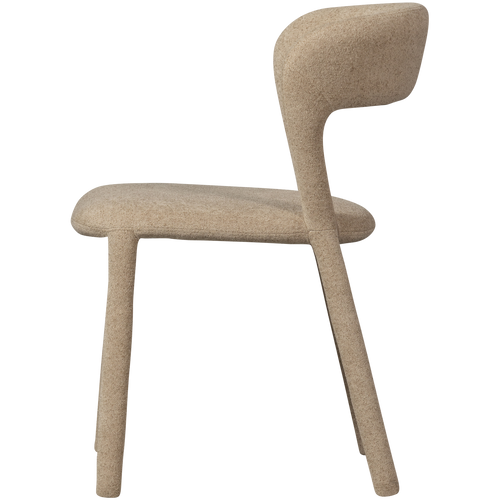 BePureHome Eetkamerstoel Noble - Polyester - Zand - 76x51x56 - vtwonen shop