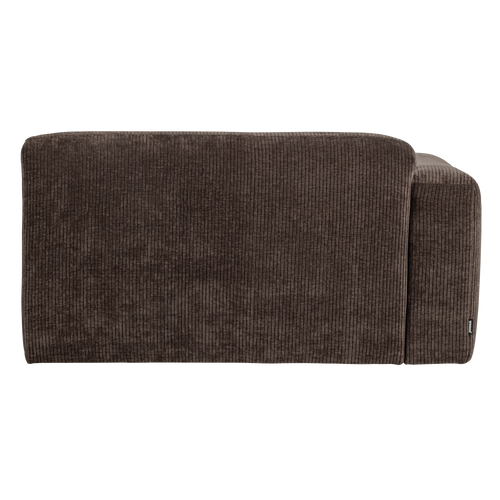 WOOOD 1,5-zits bank arm links Mojo Base - Ribstof - Bruin - 74x145x97