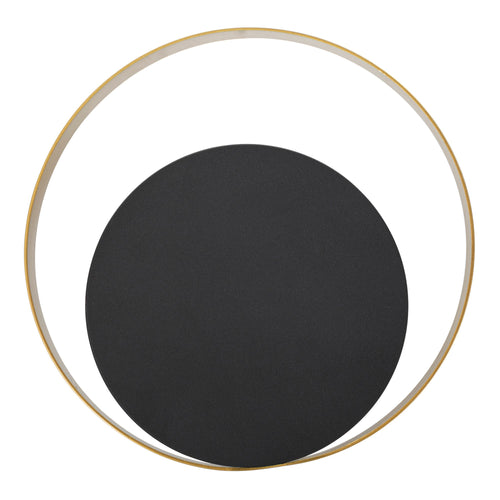 Mauro Ferretti wandlamp - 25x8x25 cm - zwart/goud