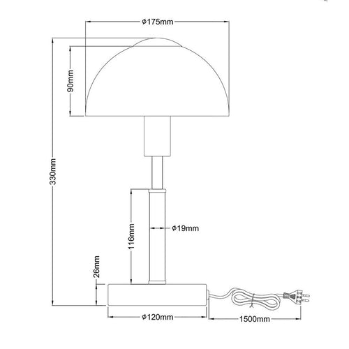 Trio Leuchten tafellamp Don - 1 lichts - 17.5  x 33   cm - brons - vtwonen shop