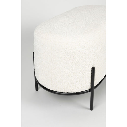 Housecraft Living Boz Hocker/ bankje Off-White - Wit - vtwonen shop