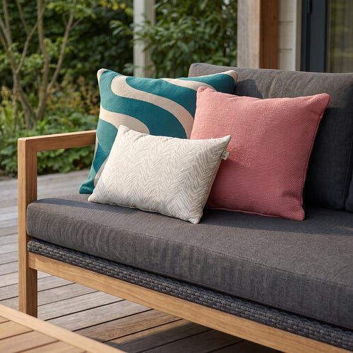 KUSSENSET - 3-delig - Blush Wave - 45x45 cm, 30x50 cm - inclusief binnenkussens - roze, blauw, beige