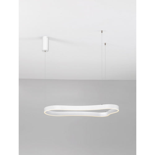 Nova Luce DUSSA Geïntegreerde LED-hanglamp voor plafond, zandwit, Triac dimbaar, 52W, 3045lm, 3000K