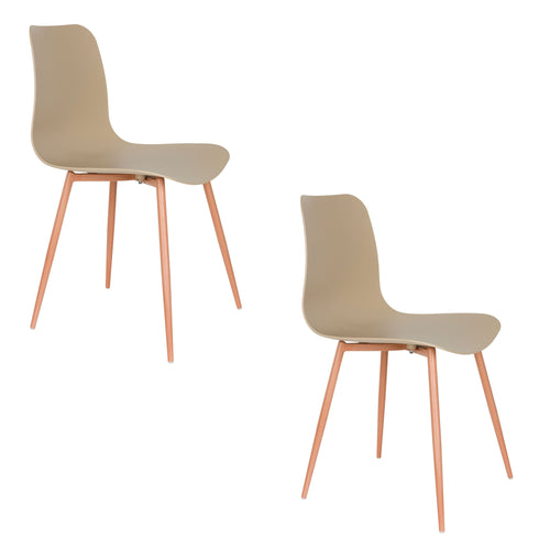 Housecraft Living Leon Eetkamerstoelen Beige - Set van 2 - vtwonen shop