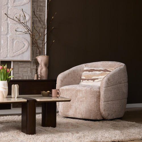 Starfurn Draaifauteuil Yara - Beige - 82x85x77 cm