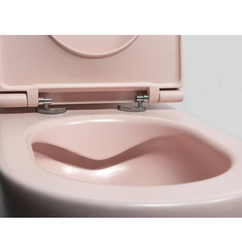 Isvea Wc Toilet Badkamer Hangend Zalm Roze Inclusief Softclose Toiletbril - vtwonen shop