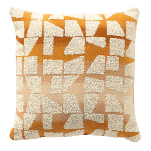 RIO - kussenhoes 45x45 cm - Golden Ochre - oranje, wit