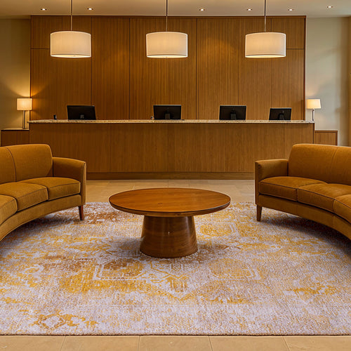 Lola&Moi vloerkleed Golden Wall - goud -170x240cm - vtwonen shop