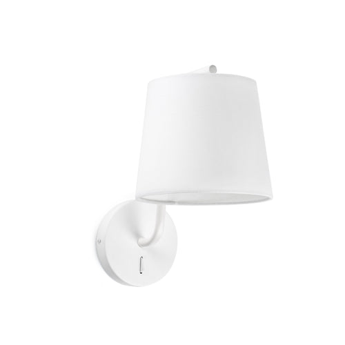 Faro Berni - 1 Light Indoor Wandlamp Wit, E27