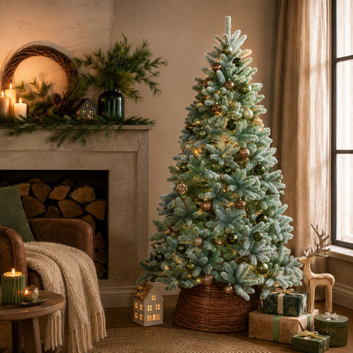 Black Box Trees Nagoya Kerstboom Frosted met Scharnierconstructie - Kunstboom met Volle Uitstraling en 738 Takken - Kerstversiering voor Binnen - H150