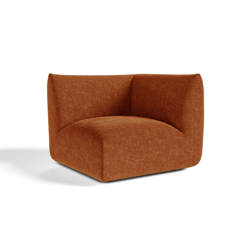 Sia Home - Omkeerbare hoekmodule NOOMA - chenillefluweel terracotta 97cm