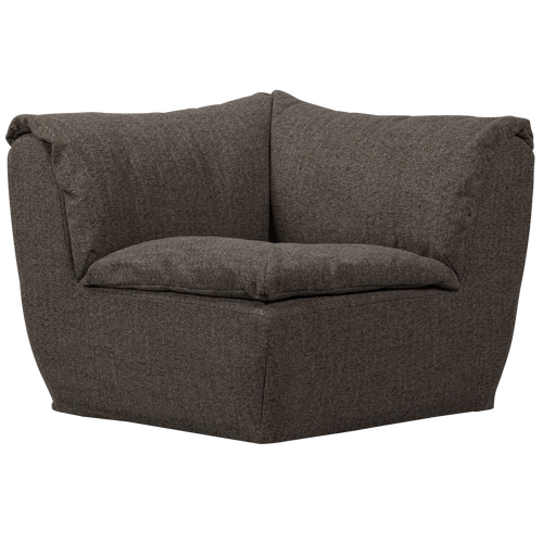 WOOOD hoekelement Baggy - Geweven Stof - Warmgrijs Melange - 81x96x96 - vtwonen shop