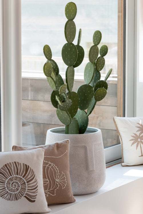 J-Line bloempot Moai - keramiek - wit - 3 stuks - Ø 44 cm - vtwonen shop