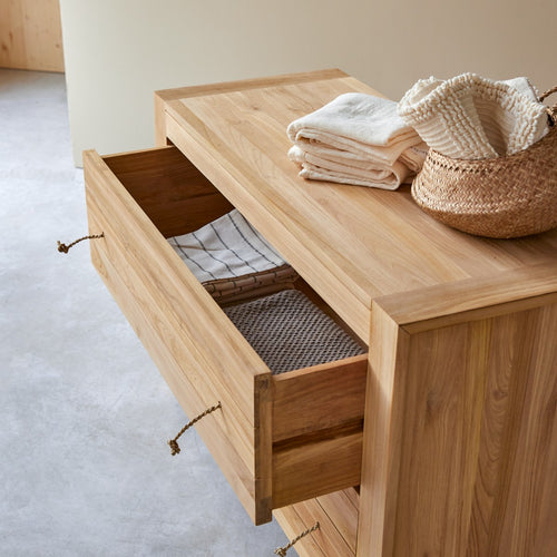 Tikamoon Ladekast van massief teakhout - Naturel