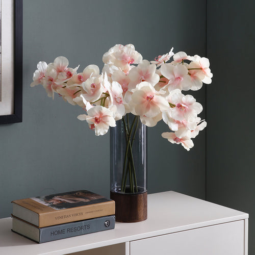 Sia Deco Orchidee Phalaenopsis Steel Kunstmatig - roze en wit - H50 - vtwonen shop