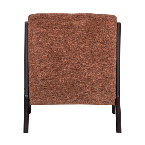 WOOOD fauteuil Mark - Chenille - Bruin - 75x67x82