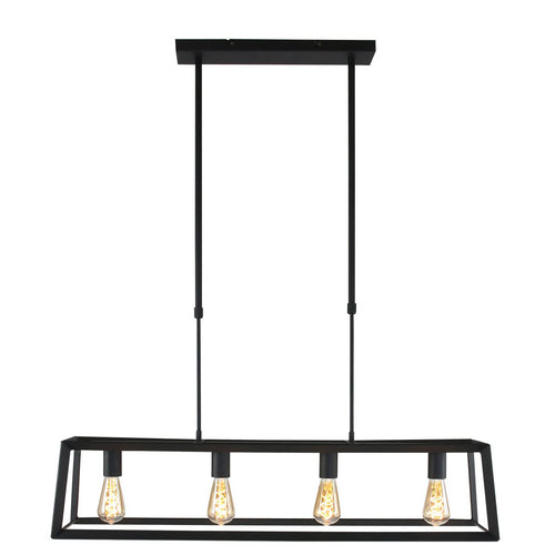 Mexlite hanglamp buckley - 4 lichts - 100x 130 cm - zwart - vtwonen shop