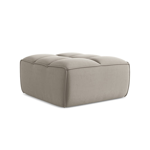 LaMiaSofa Poef Belluno - velours - taupe - 80x93x43