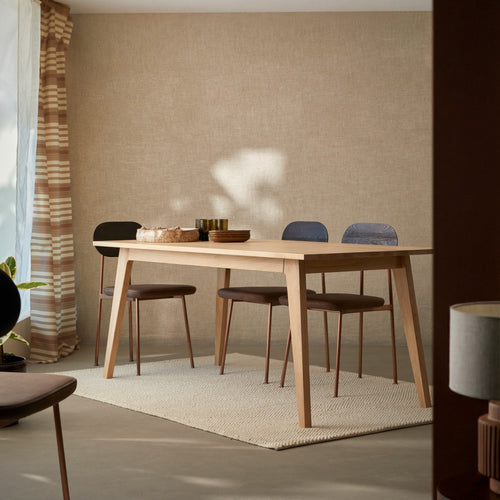 Tikamoon Massief eikenhouten tafel 6-8 pers. - Naturel