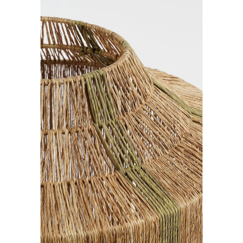 Mica Decorations Liliano Lantaarn - H36 x Ø30 cm - Jute - Donkergroen