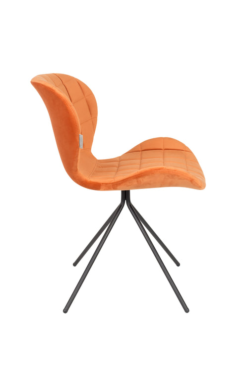 Zuiver OMG Velvet Eetkamerstoelen Oranje - Set van 2 - vtwonen shop