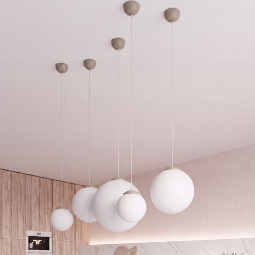 Sollux Lighting Hanglamp UGO 40 taupe - 40x40x130cm