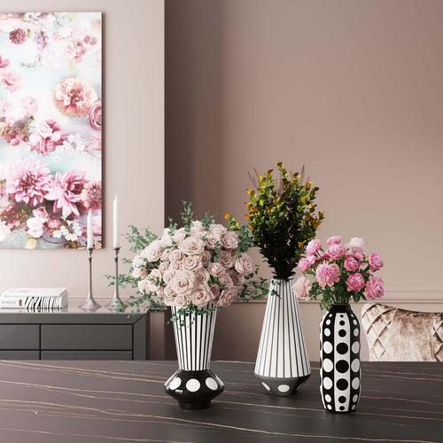 Kare Design Vaas Brillar zwart en wit 40cm