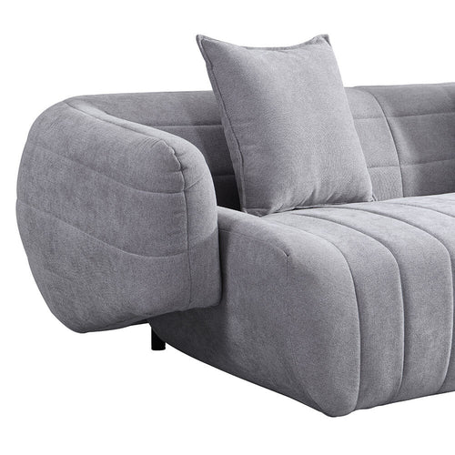 HOME DELUXE comfortbank NORANA grijs - 234 x 80 x 103 cm