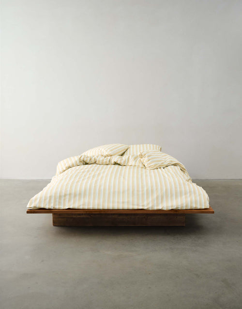 Marc O'Polo Steffe dekbedovertrek - Eenpersoons – 140x200/220 cm - Wood tan