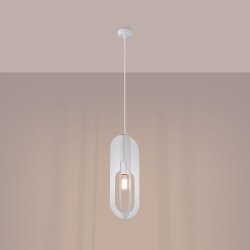 Sollux Lighting Hanglamp NICUS 1 wit - 11x11x140cm