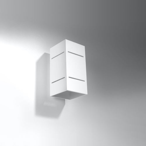 Sollux Lighting Wandlamp BLOCCO wit - 10x12x20cm