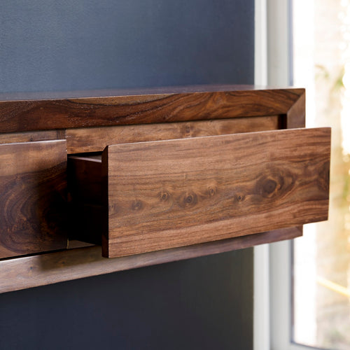 Tikamoon Villa - Bijzettafel voor tegen de wand, van massief palissander - Bruin - vtwonen shop