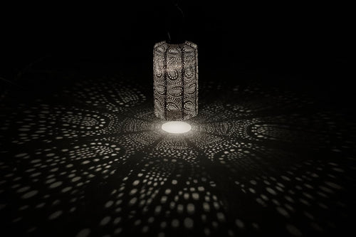 Lumiz solar lampion - mandela cylinder - 18 cm - licht taupe - vtwonen shop