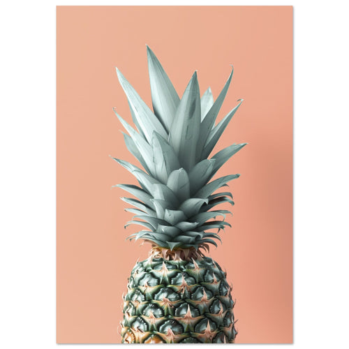 Artfulprints  Fruits - The pineapple portrait   poster A4 21x29.7 cm