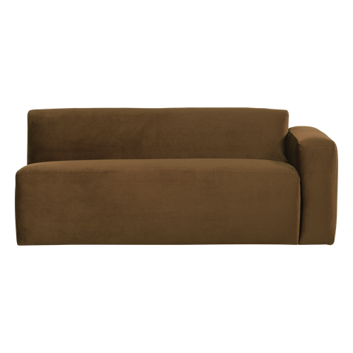 WOOOD 2-zits bank arm rechts Mojo Base - Velvet - Honinggeel - 74x185x97