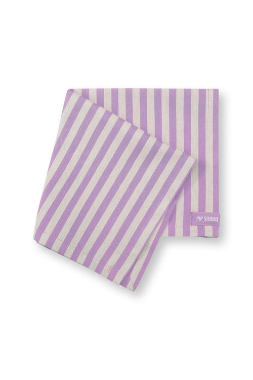 Pip Studio - Servetten Stripes - Lila - 40x40 cm - Set van 4