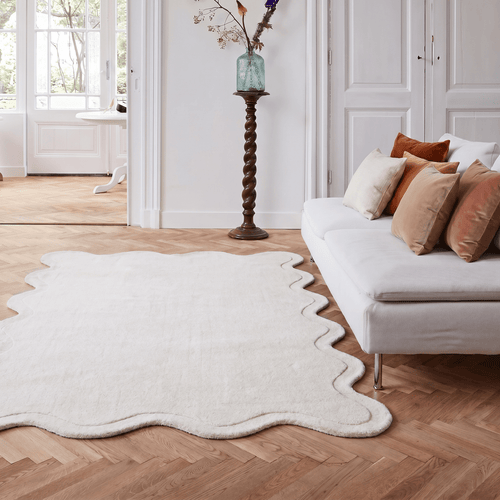 Organisch wollen vloerkleed Scallop Creme Interieur05