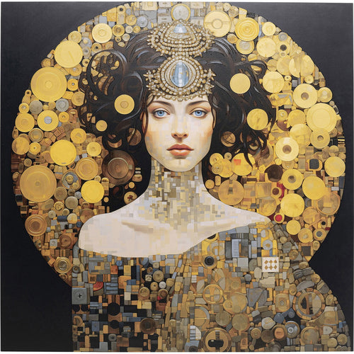 Kare Design Schilderij vrouw Art Nouveau 80x80cm - vtwonen shop