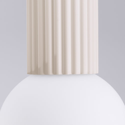 Sollux Lighting Plafondlamp HALO beige IP44 - 12x12x21cm
